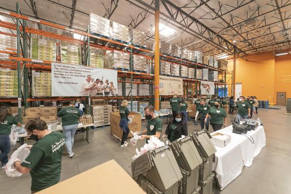 People working in a warehouse
